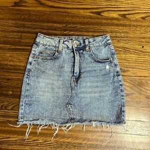 Distressed Jean Skirt